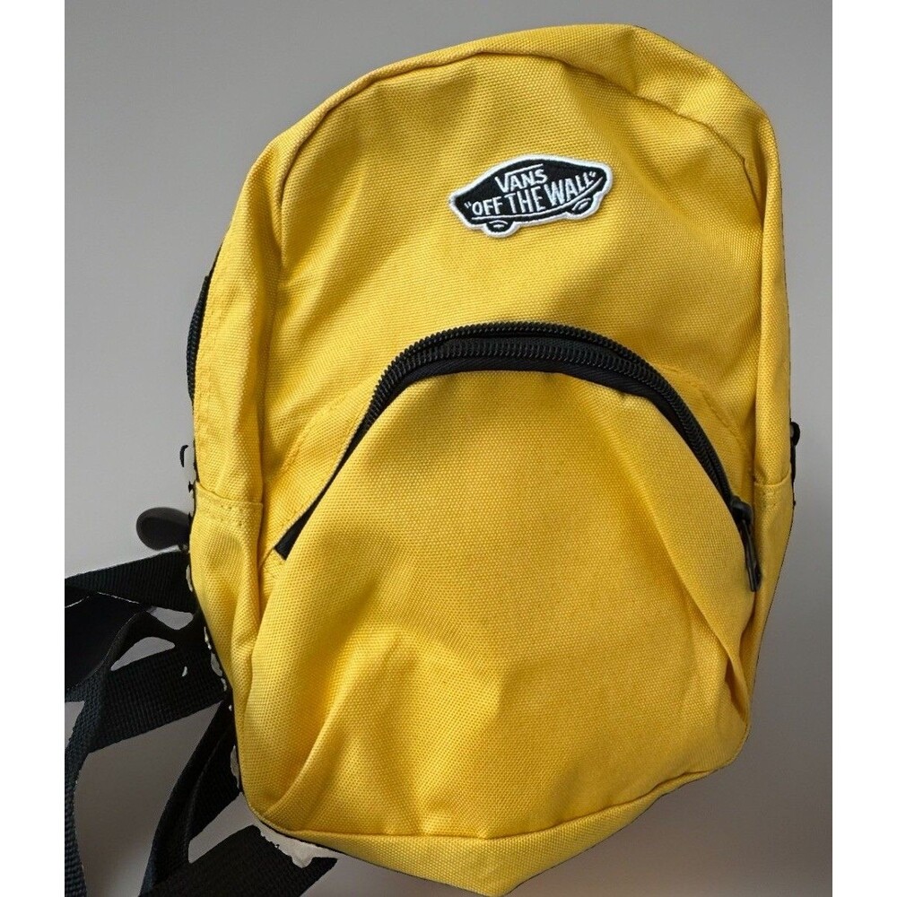 EUC Vans Off The Wall Yellow Mini Backpack With Black Straps